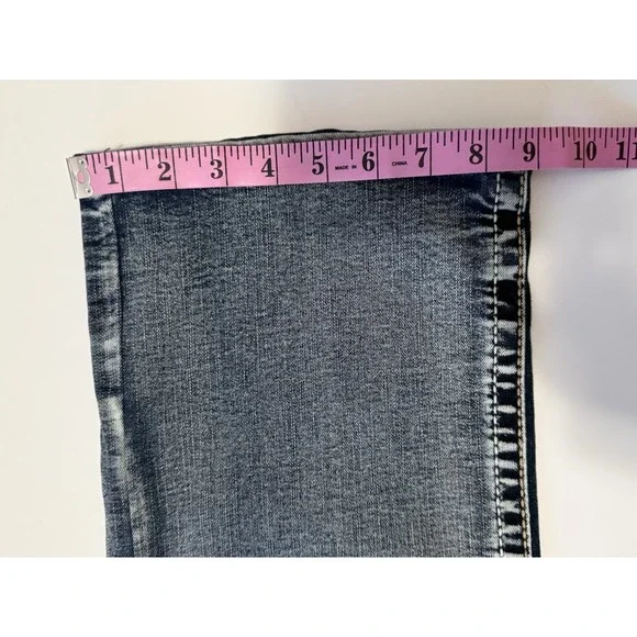 True Luck Mens Bootcut Jeans Flap Pockets Thick Stitch Western Embroidered 38x30 - Picture 16 of 16